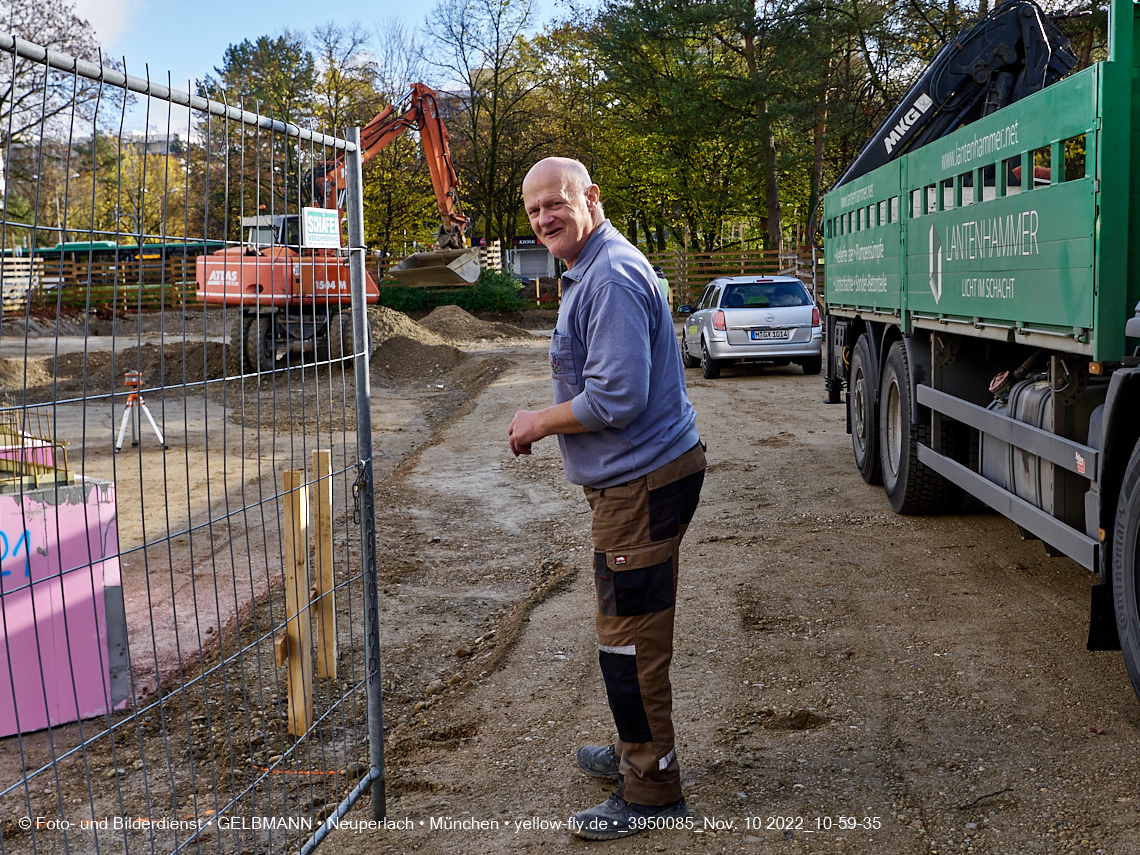 10.11.2022 - Baustelle an der Quiddestraße Haus für Kinder in Neuperlach